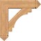 Ekena Millwork Merced Arts and Crafts Smooth Bracket w/ Offset Brace, Western Red Cedar, 7 1/2"W x 28"D x 28"H BKT0806X28X28MRC03SWR - alternate 2